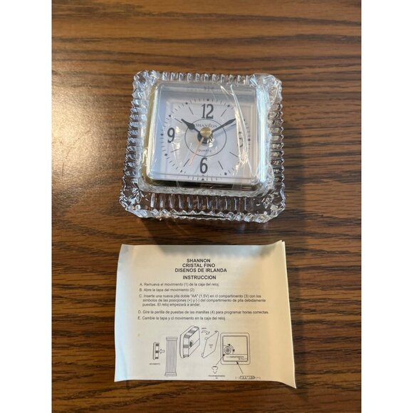 Shannon Fine Crystal Designs of Ireland Marie Clock NOS - Picture 2 of 5
